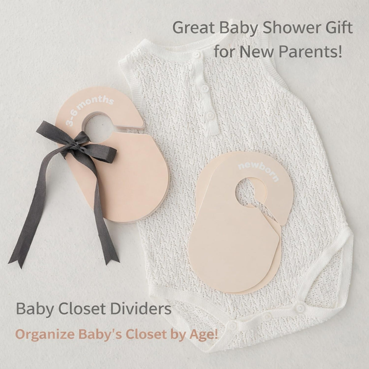 Baby Closet Dividers, Newborn to 2T, Neutral, 8 Piece Set