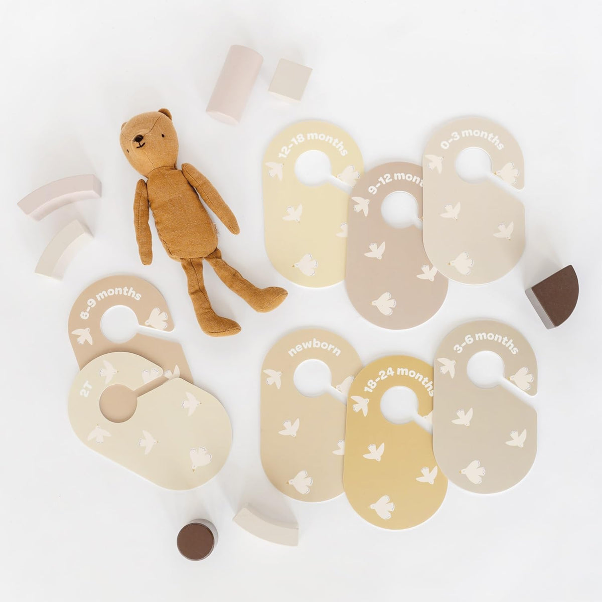 Baby Closet Dividers, Newborn to 2T, Neutral, 8 Piece Set