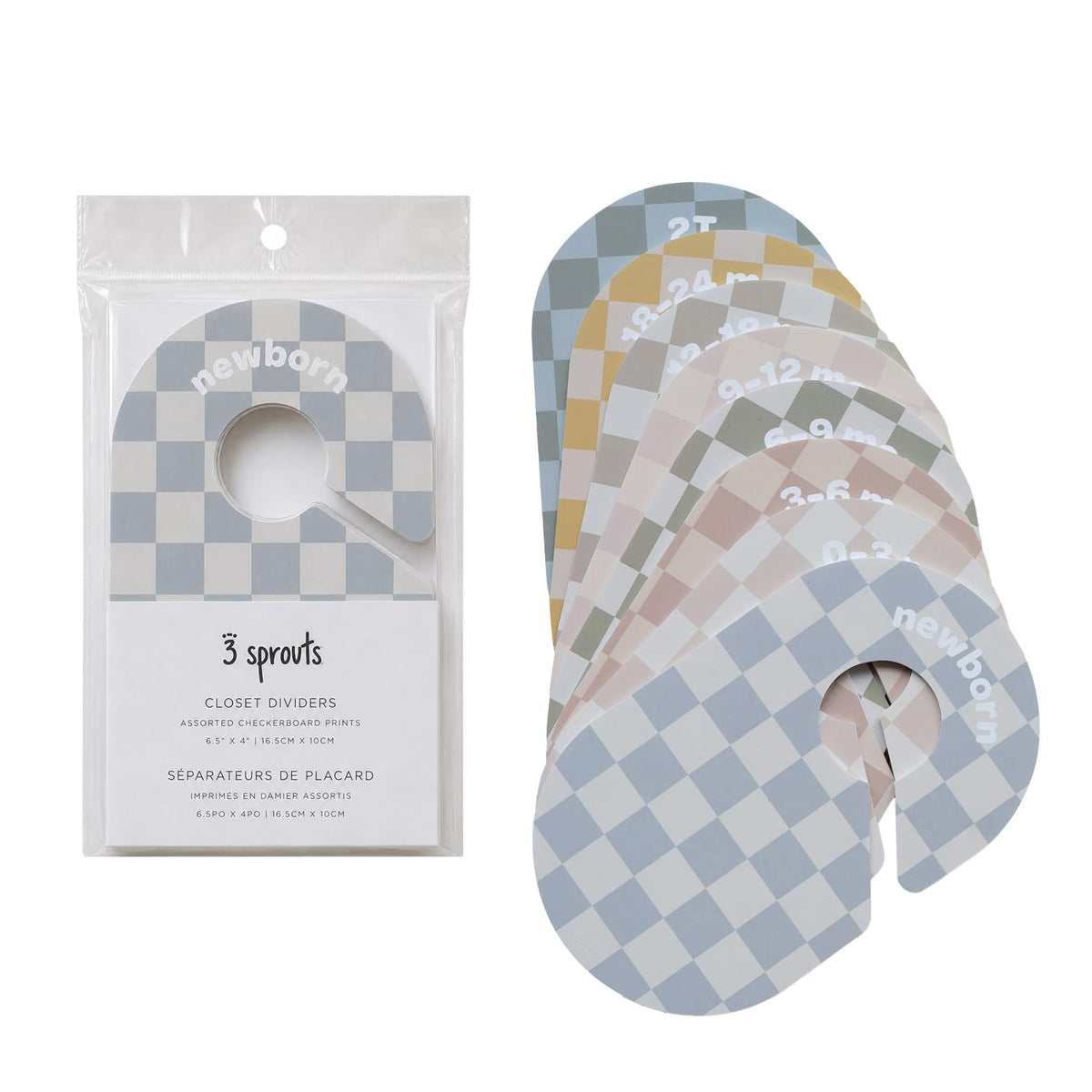 Baby Closet Dividers, Newborn to 2T, Neutral, 8 Piece Set