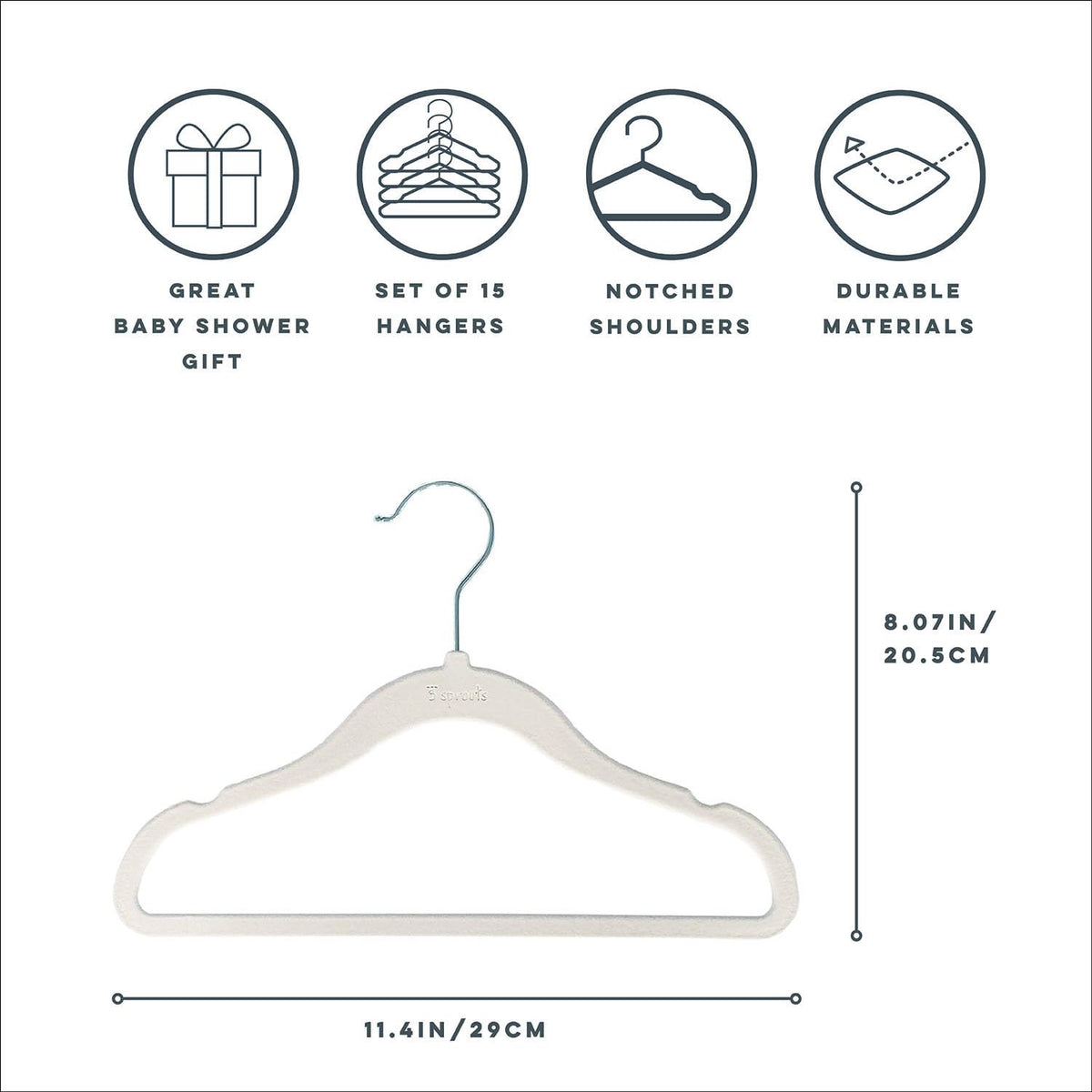 Baby Closet Dividers, Newborn to 2T, Neutral, 8 Piece Set