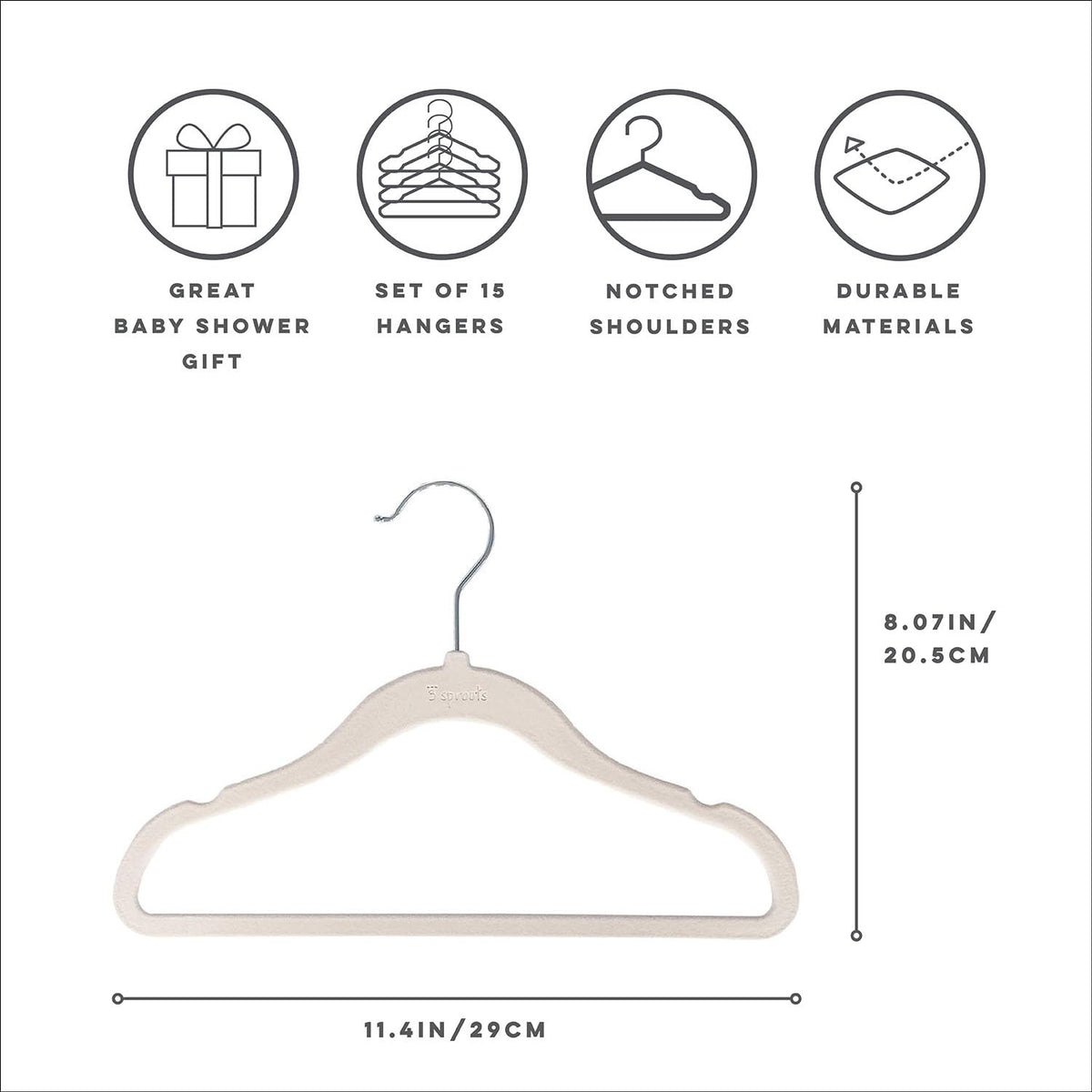 Baby Closet Dividers, Newborn to 2T, Neutral, 8 Piece Set