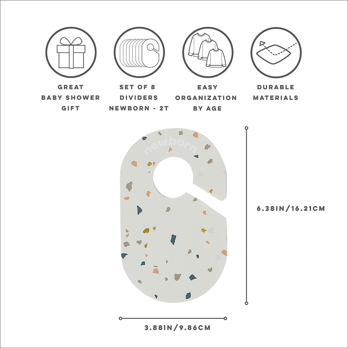 Baby Closet Dividers, Newborn to 2T, Neutral, 8 Piece Set