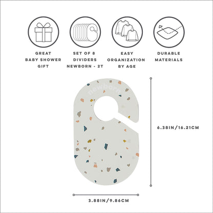 Baby Closet Dividers, Newborn to 2T, Neutral, 8 Piece Set
