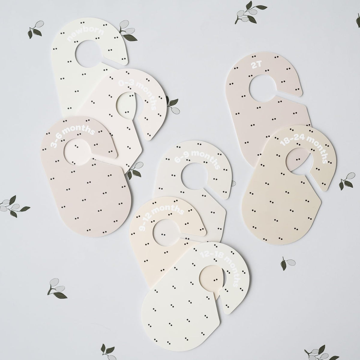Baby Closet Dividers, Newborn to 2T, Neutral, 8 Piece Set