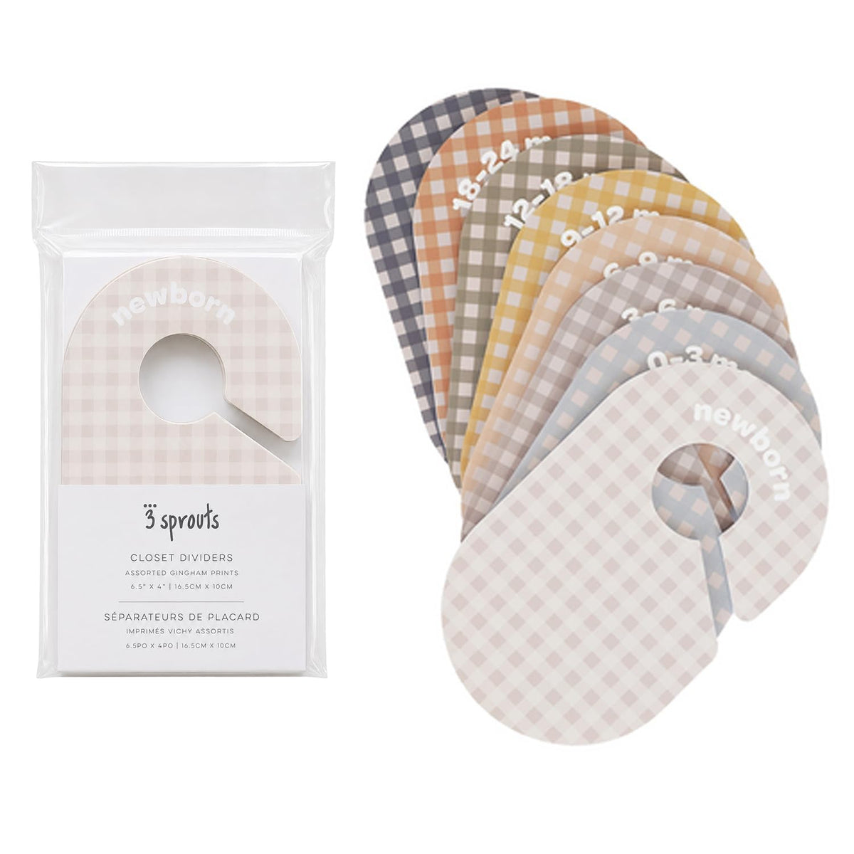 Baby Closet Dividers, Newborn to 2T, Neutral, 8 Piece Set