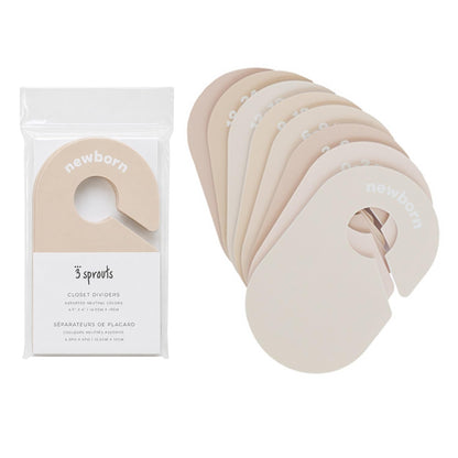 Baby Closet Dividers, Newborn to 2T, Neutral, 8 Piece Set