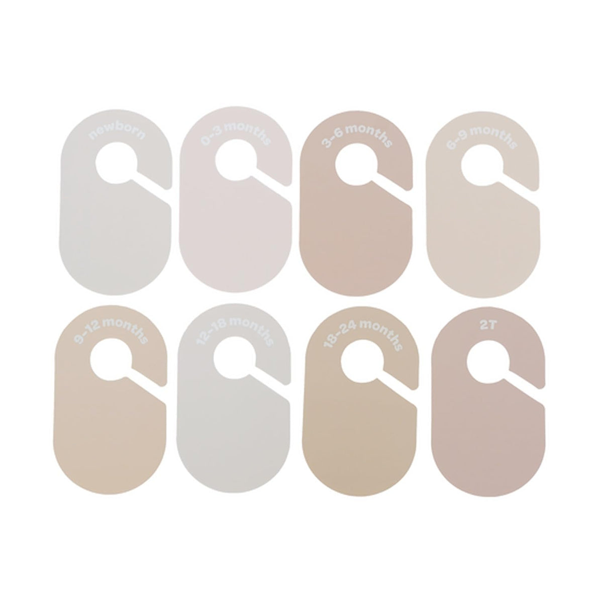Baby Closet Dividers, Newborn to 2T, Neutral, 8 Piece Set