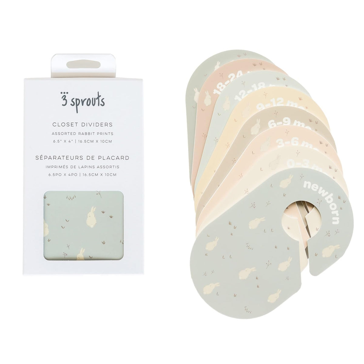 Baby Closet Dividers, Newborn to 2T, Neutral, 8 Piece Set