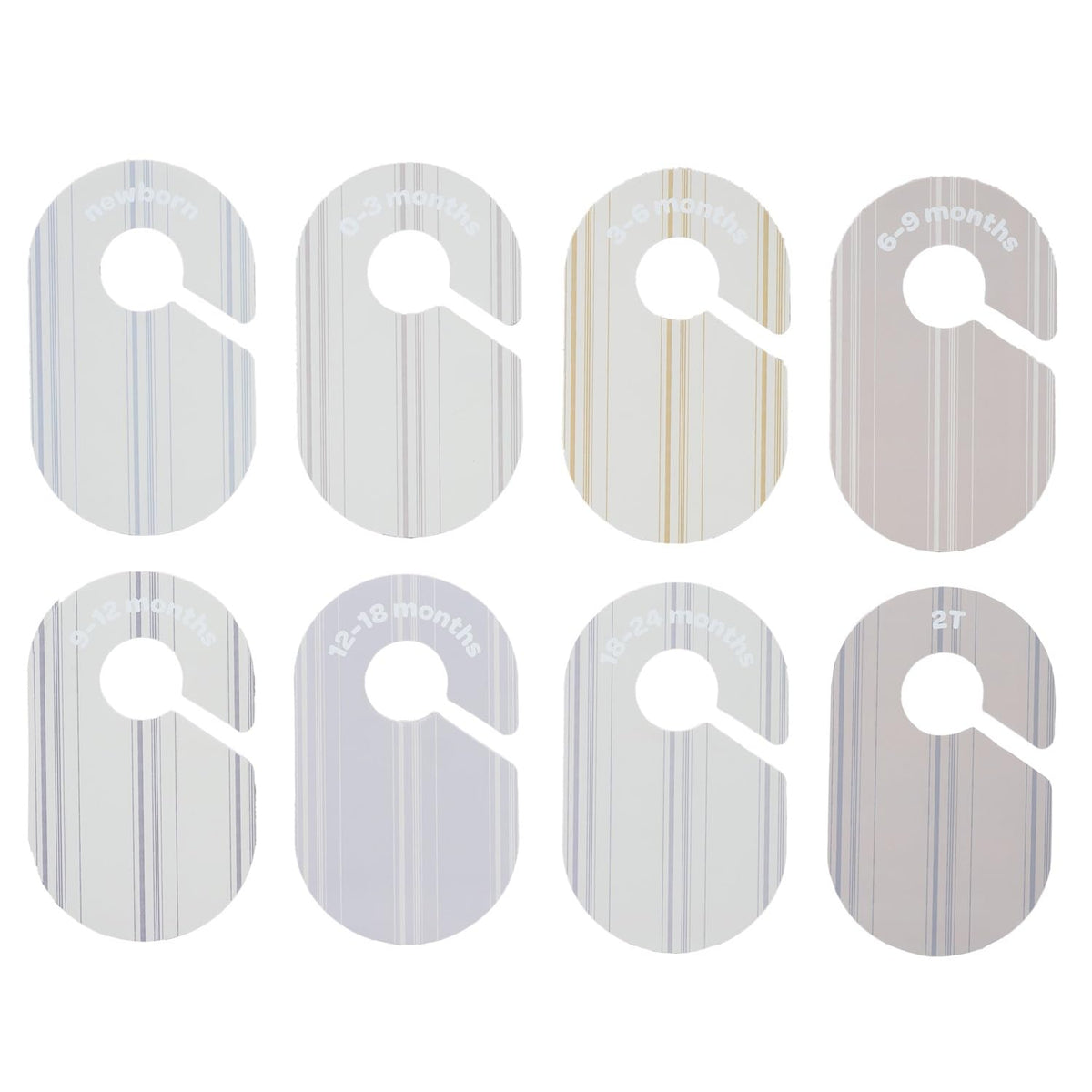 Baby Closet Dividers, Newborn to 2T, Neutral, 8 Piece Set