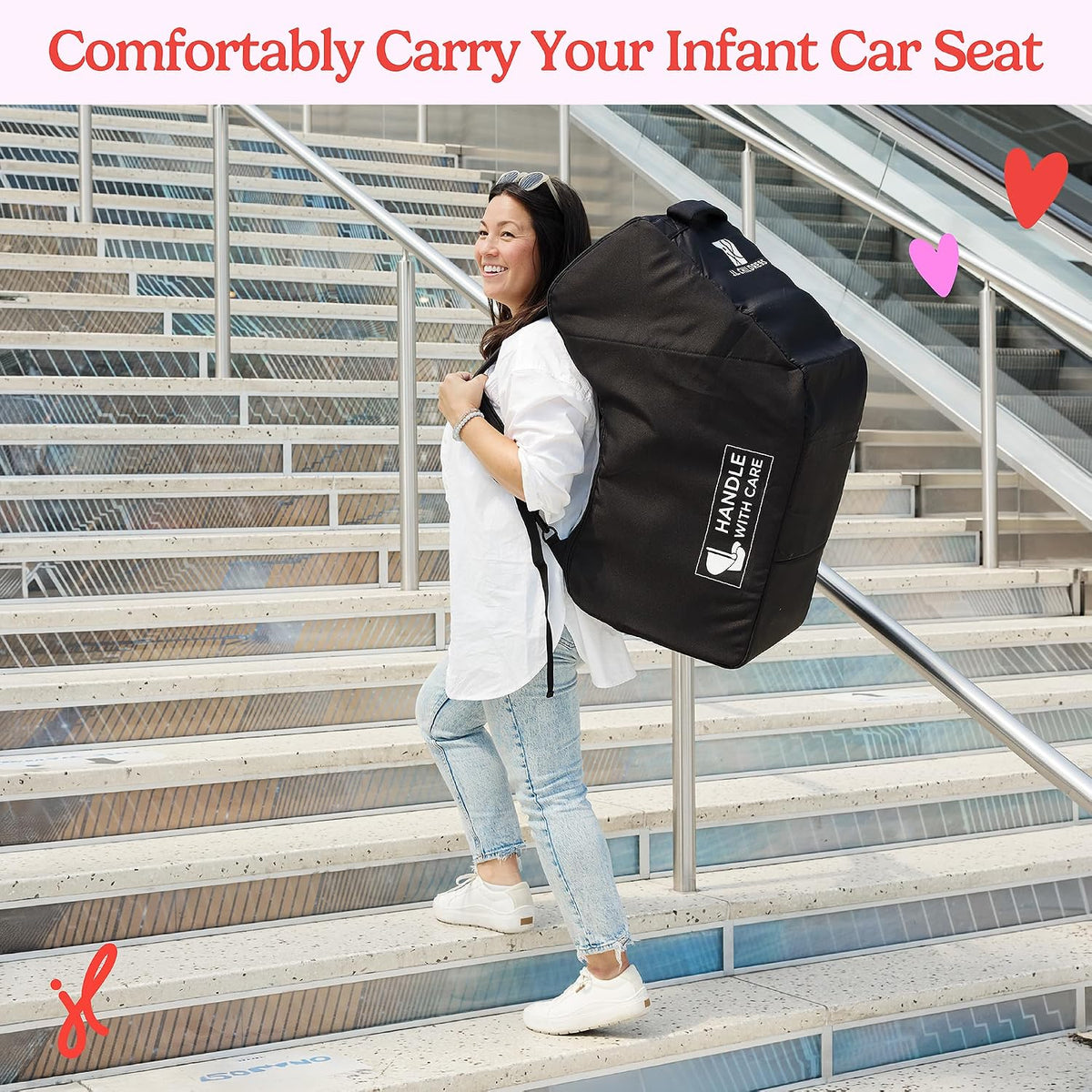 J.L. Childress Premier Padded Infant Car Seat Travel Bag - Backpack