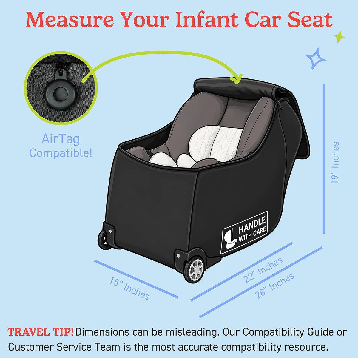 J.L. Childress Premier Padded Infant Car Seat Travel Bag - Backpack