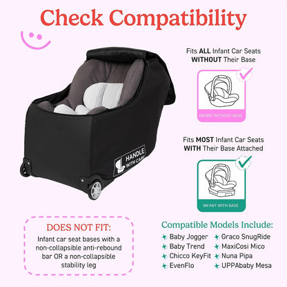 J.L. Childress Premier Padded Infant Car Seat Travel Bag - Backpack