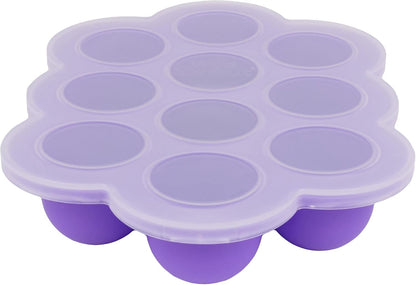 Silicone Baby Food Freezer Trays 3-Pack Bundle - 2 Ten 1.5oz & 1 Six 3oz Portions - Clip-on Lids - Homemade Purée & Breast Milk Storage