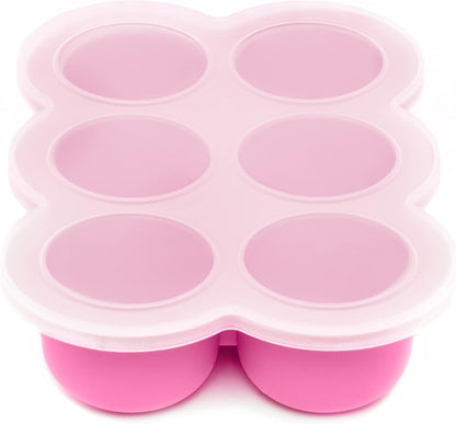 Silicone Baby Food Freezer Trays 3-Pack Bundle - 2 Ten 1.5oz & 1 Six 3oz Portions - Clip-on Lids - Homemade Purée & Breast Milk Storage