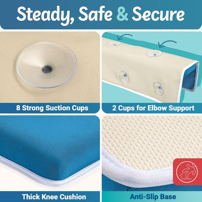 Bath Kneeler and Elbow Rest Pad Non-Slip Quick-Dry