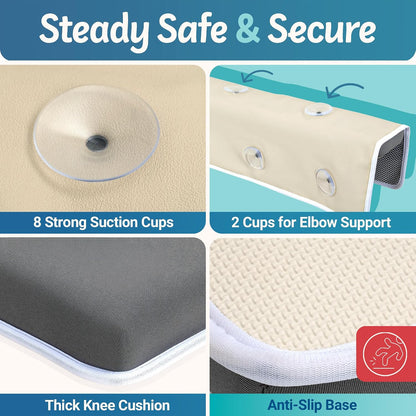 Bath Kneeler and Elbow Rest Pad Non-Slip Quick-Dry