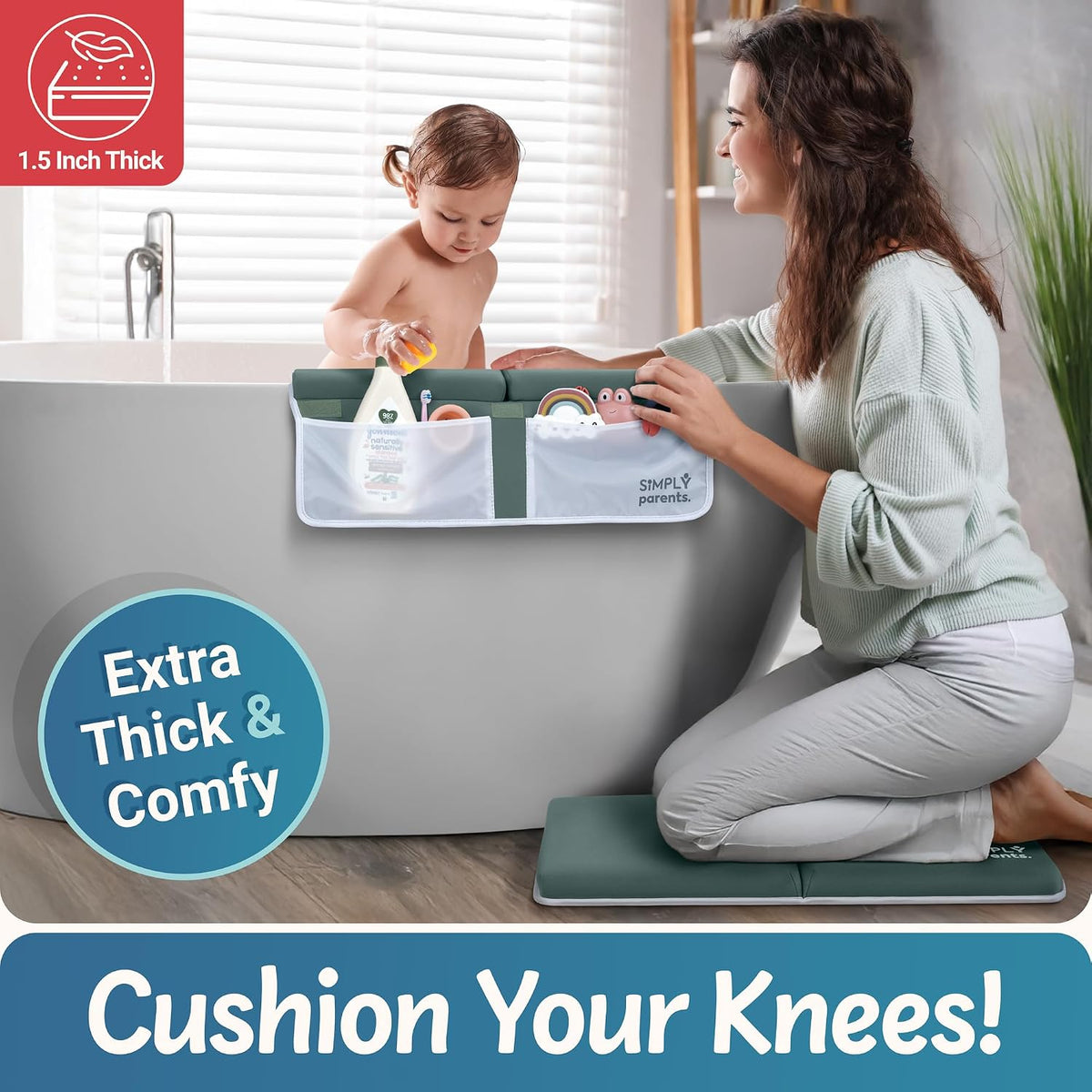 Bath Kneeler and Elbow Rest Pad Non-Slip Quick-Dry