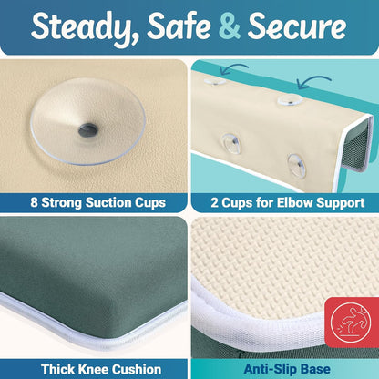 Bath Kneeler and Elbow Rest Pad Non-Slip Quick-Dry