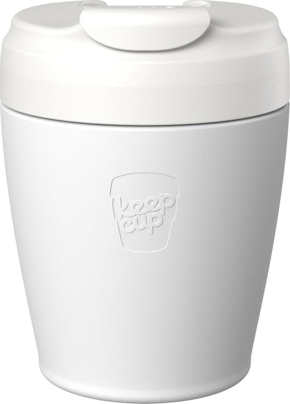 Commuter Travel Mug - Insulated Stainless Steel Reusable Coffee Cup with Spillproof Flip Lid - 12oz/340ml - Black