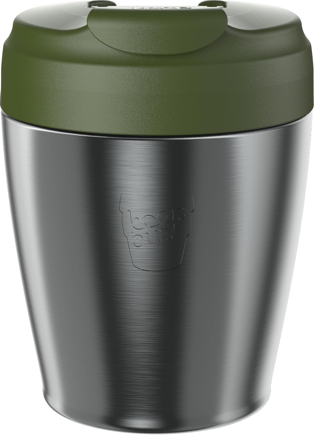 Commuter Travel Mug - Insulated Stainless Steel Reusable Coffee Cup with Spillproof Flip Lid - 12oz/340ml - Black