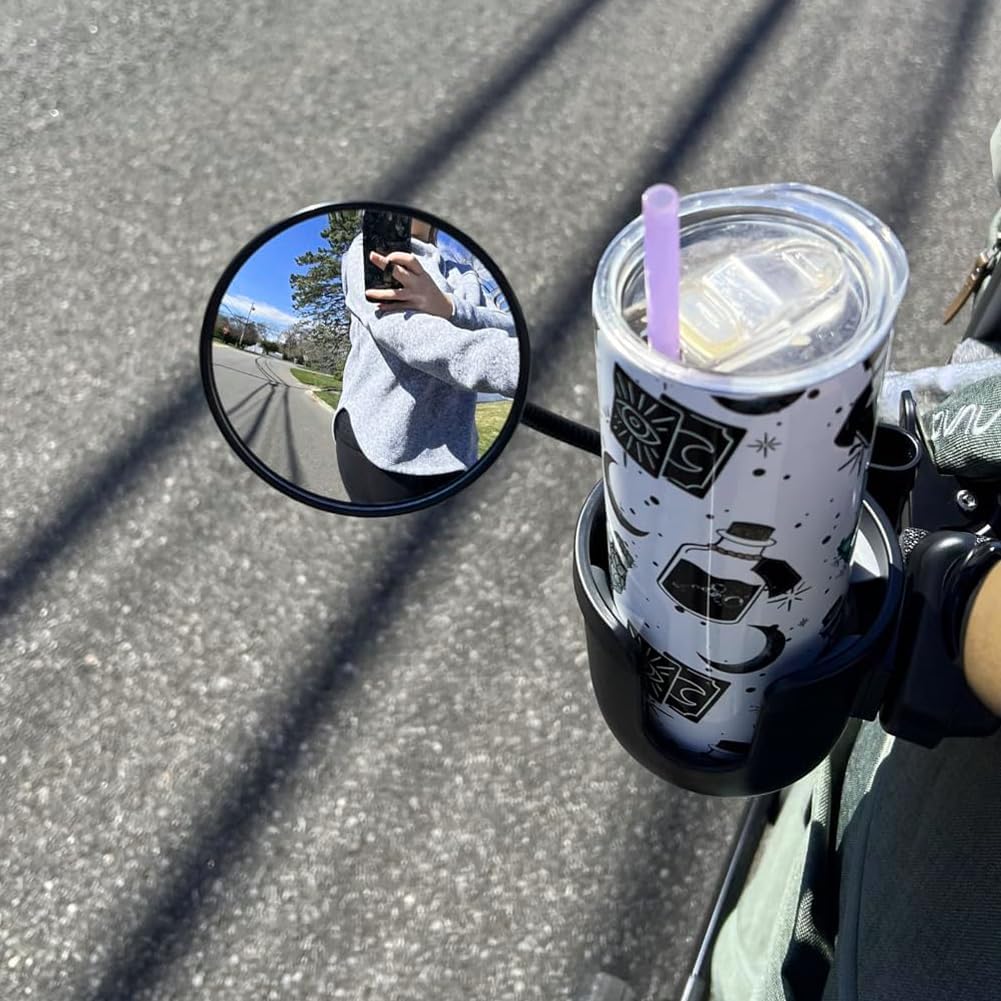 Acrylic Clip On Rear View Cubicle Mirror, Flexible Convex Security Mirror for Personal Safety Desk Rearview Monitors or Anywhere (3.75", Round)