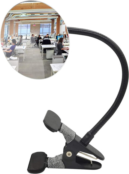 Acrylic Clip On Rear View Cubicle Mirror, Flexible Convex Security Mirror for Personal Safety Desk Rearview Monitors or Anywhere (3.75", Round)
