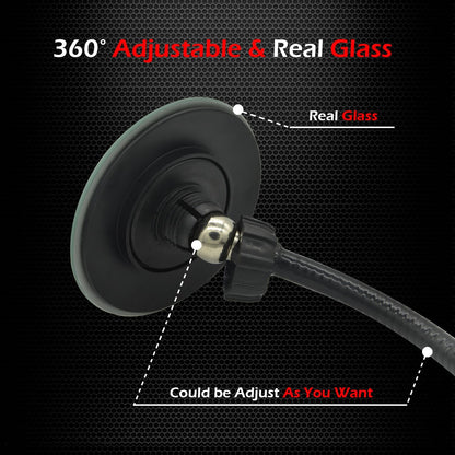 Acrylic Clip On Rear View Cubicle Mirror, Flexible Convex Security Mirror for Personal Safety Desk Rearview Monitors or Anywhere (3.75", Round)