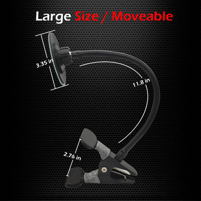 Acrylic Clip On Rear View Cubicle Mirror, Flexible Convex Security Mirror for Personal Safety Desk Rearview Monitors or Anywhere (3.75", Round)
