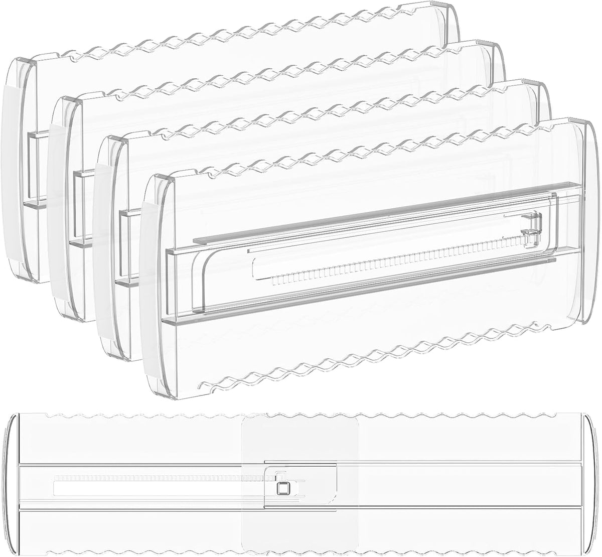 8 Pack 4" High Drawer Dividers for Clothes, 10.2"-16.5" Expandable