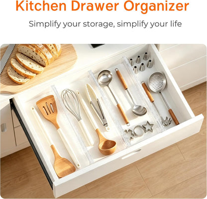 8 Pack 4" High Drawer Dividers for Clothes, 10.2"-16.5" Expandable