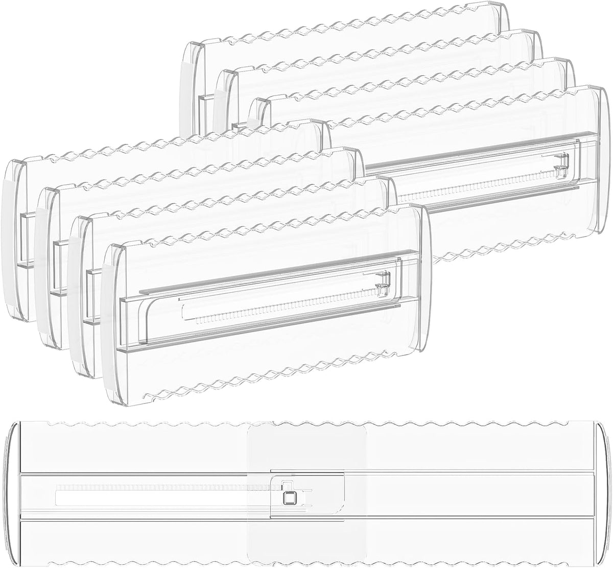 8 Pack 4" High Drawer Dividers for Clothes, 10.2"-16.5" Expandable