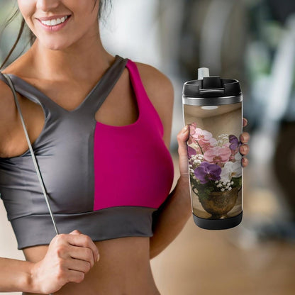 13oz Insulated Travel Coffee Mug Reusable Coffee Cup Water Bottle | Aesthetic Butterfly Orchid Travel Mug with Leak Proof Lid Double Wall Stainless Steel Coffee Tumbler Personalized Gift