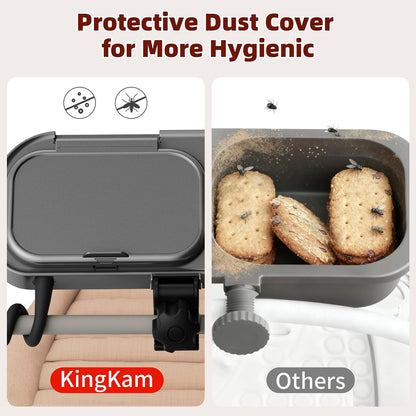 Universal Stroller Snack Tray, Easy Clean Removable Silicone Insert
