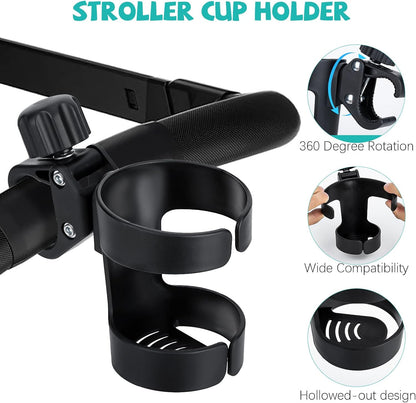 Cup Holder for Stroller Compatible with Nuna Mixx Next Stroller, Water Bottle Holder for Stroller Universal Cup Holder Fit for Uppababy Doona Strollers, Cup & Cold Beverage Holder Stroller Accessories