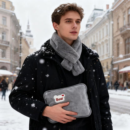 Electric Hot Water Bag, Hot Water Bottle with Cover, Leak-Proof Rechargeable Hand Warmer, Heating Pad Hots Waters Bottle, for Winter Cold Weather Period Cramps Muscles Neck