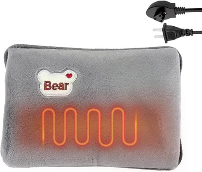 Electric Hot Water Bag, Hot Water Bottle with Cover, Leak-Proof Rechargeable Hand Warmer, Heating Pad Hots Waters Bottle, for Winter Cold Weather Period Cramps Muscles Neck