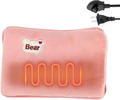Electric Hot Water Bag, Hot Water Bottle with Cover, Leak-Proof Rechargeable Hand Warmer, Heating Pad Hots Waters Bottle, for Winter Cold Weather Period Cramps Muscles Neck