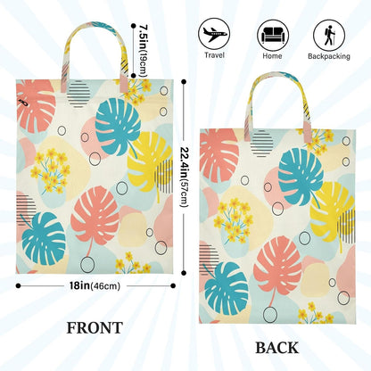 Leaves Flowers Waterproof Travel Laundry Bag Washable 2 Count