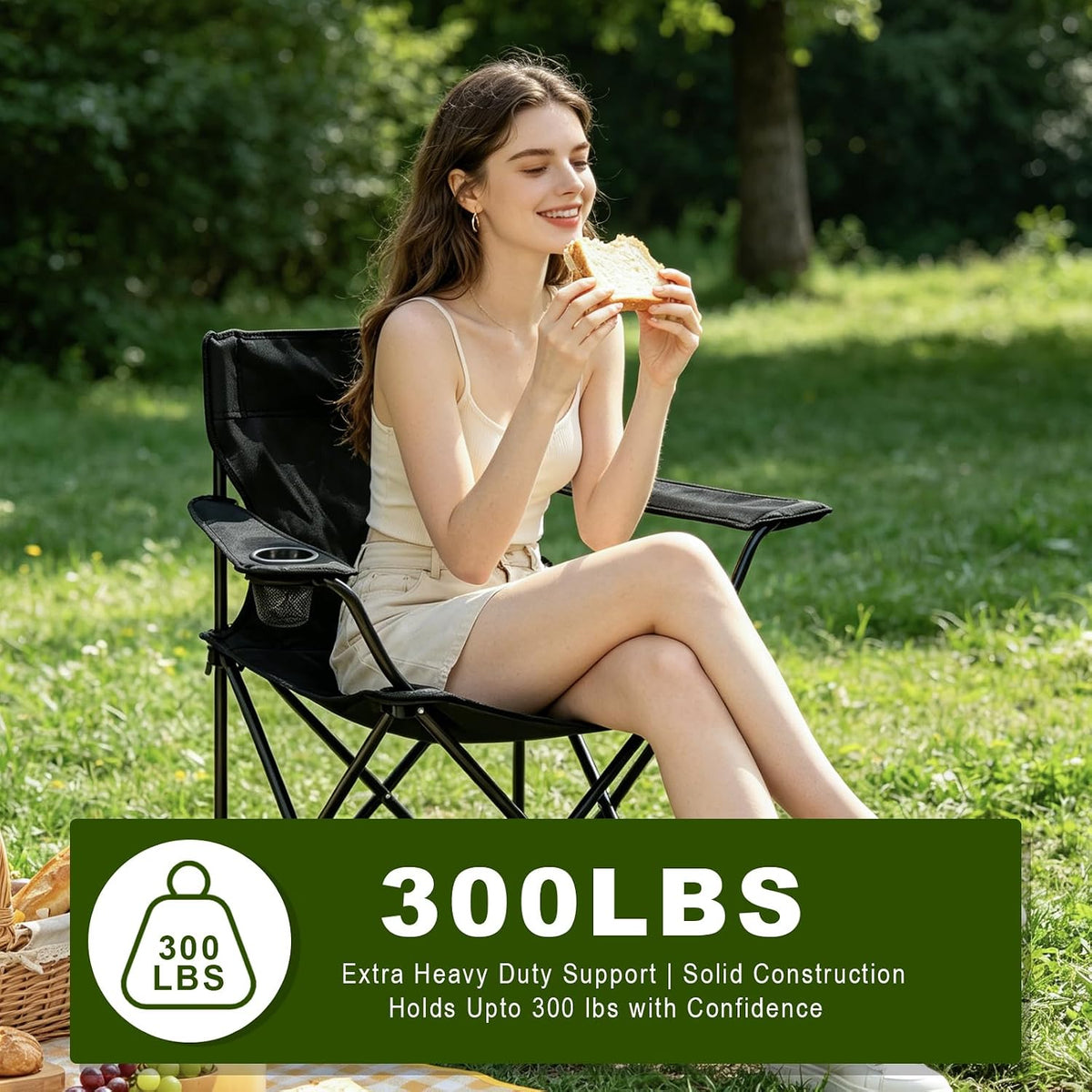 Portable Collapsible Stool Outdoor Folding Chair Small Camping Stool for Hiking,Fishing,Gardening,Beach and Travel with Carry Bag (1 Pack,Pattern)