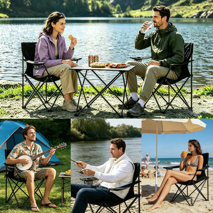 Portable Collapsible Stool Outdoor Folding Chair Small Camping Stool for Hiking,Fishing,Gardening,Beach and Travel with Carry Bag (1 Pack,Pattern)