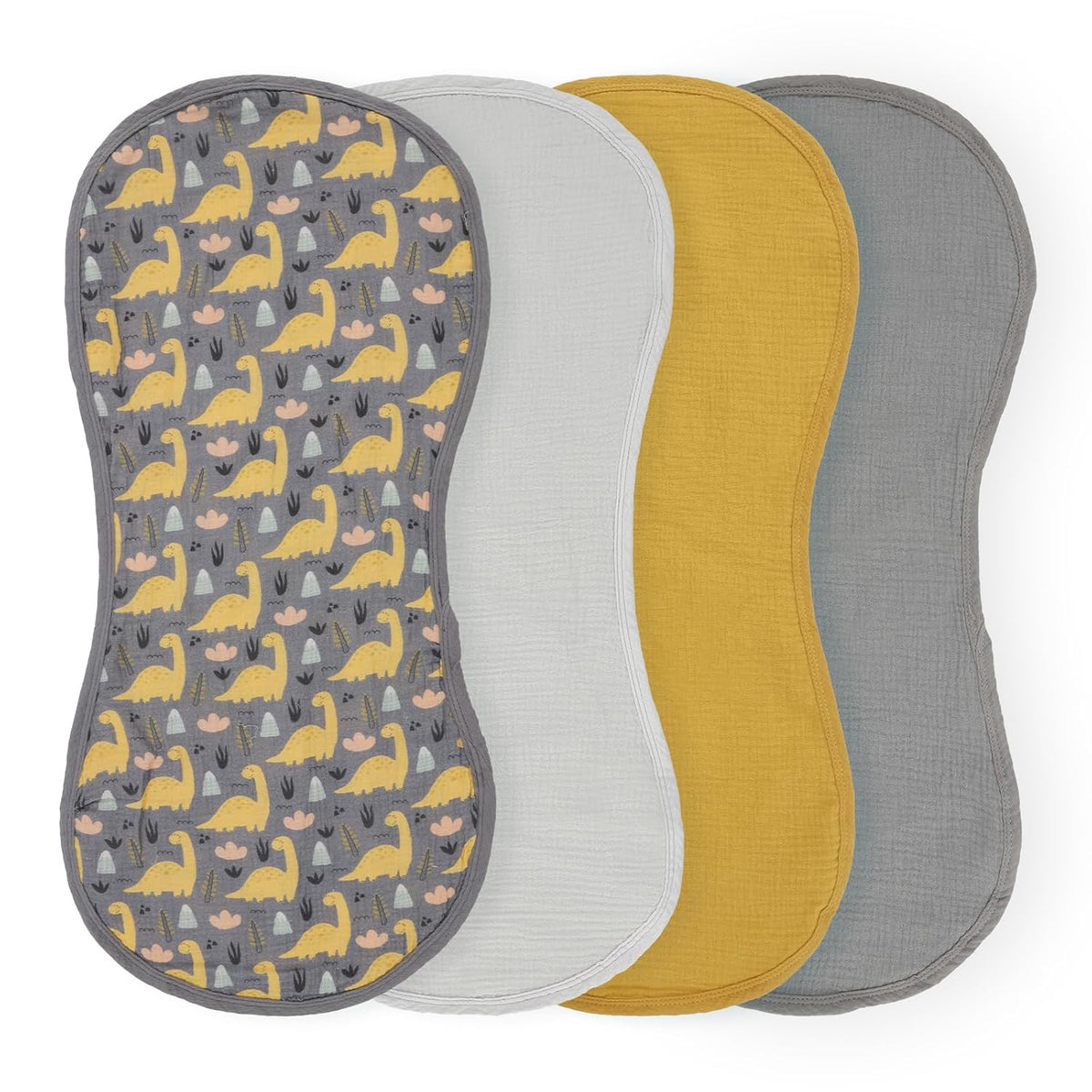 4 Pcs Muslin Changing Pad Liners Fits in Peanut Shape Changing Pad-Blue