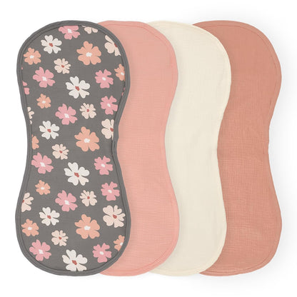 4 Pcs Muslin Changing Pad Liners Fits in Peanut Shape Changing Pad-Blue