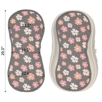 4 Pcs Muslin Changing Pad Liners Fits in Peanut Shape Changing Pad-Blue
