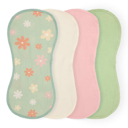 4 Pcs Muslin Changing Pad Liners Fits in Peanut Shape Changing Pad-Blue