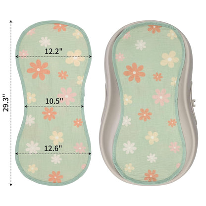 4 Pcs Muslin Changing Pad Liners Fits in Peanut Shape Changing Pad-Blue