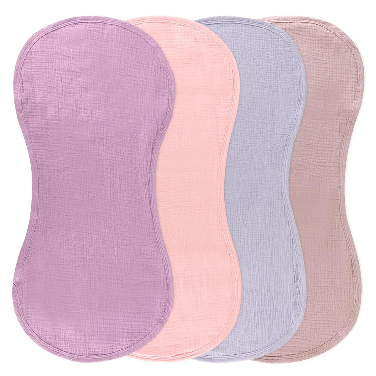 4 Pcs Muslin Changing Pad Liners Fits in Peanut Shape Changing Pad-Blue