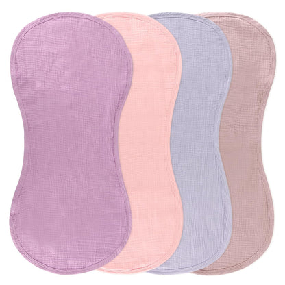 4 Pcs Muslin Changing Pad Liners Fits in Peanut Shape Changing Pad-Blue