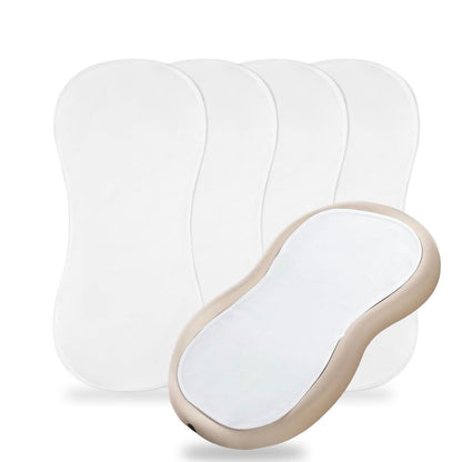 4 Pcs Muslin Changing Pad Liners Fits in Peanut Shape Changing Pad-Blue