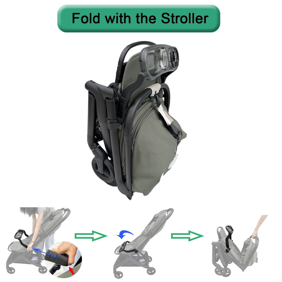 Stroller Snack Tray ONLY Compatible with Bugaboo Butterfly 2 Stroller - BPA-Free Tray - Folding with Stroller - Easy Access- Easy Clean (Not for Butterfly 1)