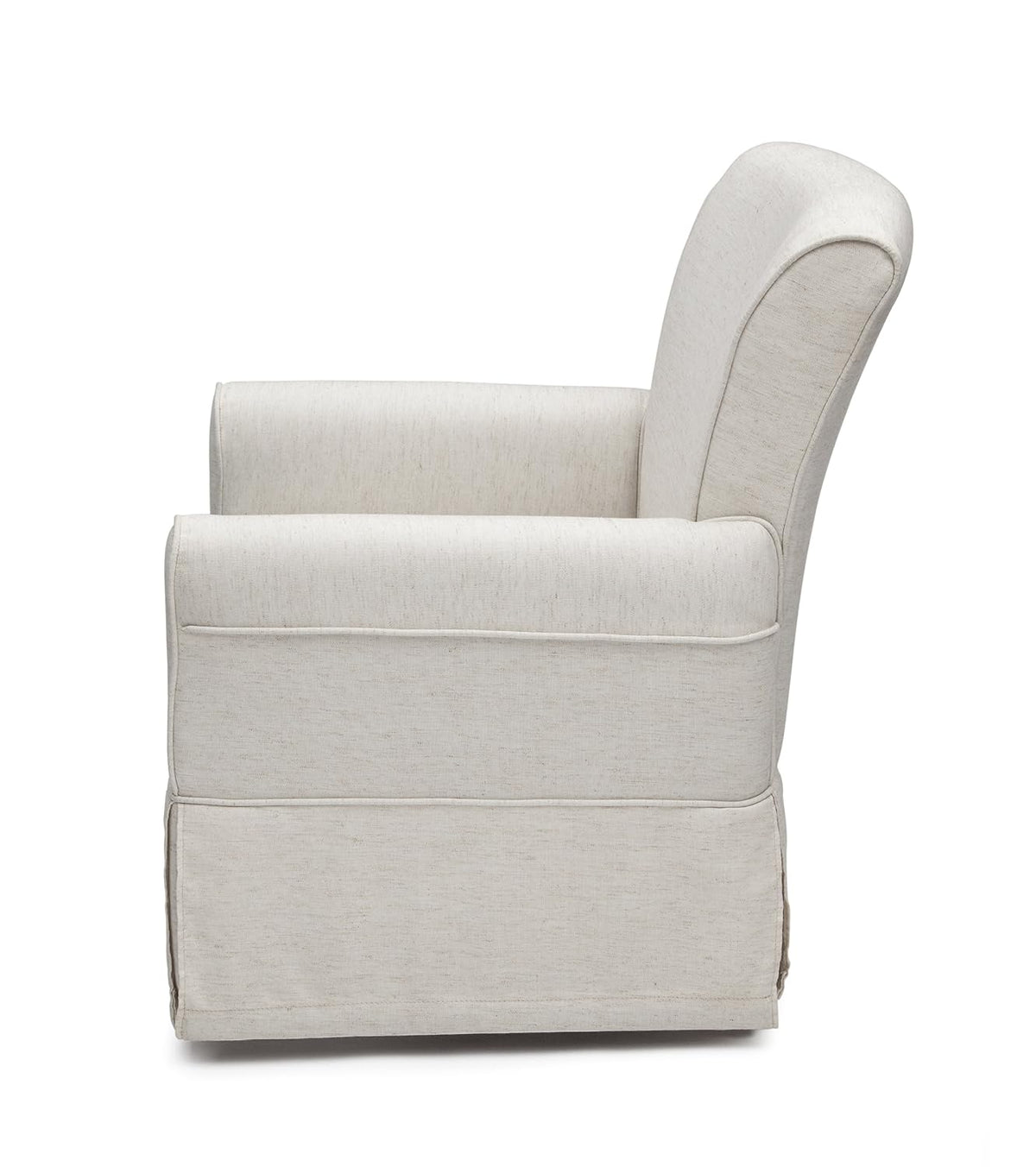 Upholstered Glider Swivel Rocker Chair, Charcoal